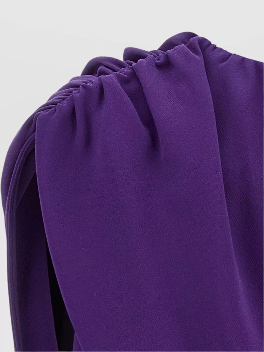 Balenciaga Silk Asymmetric Draped Cape Top