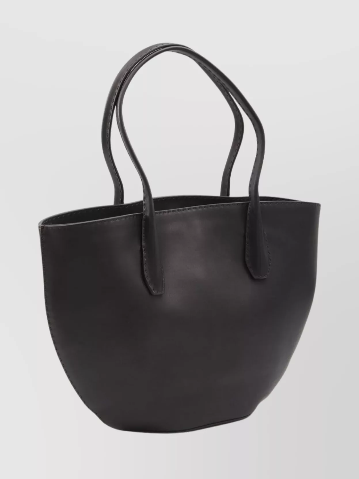 The Row Geometric Leather Tote Bag Handles