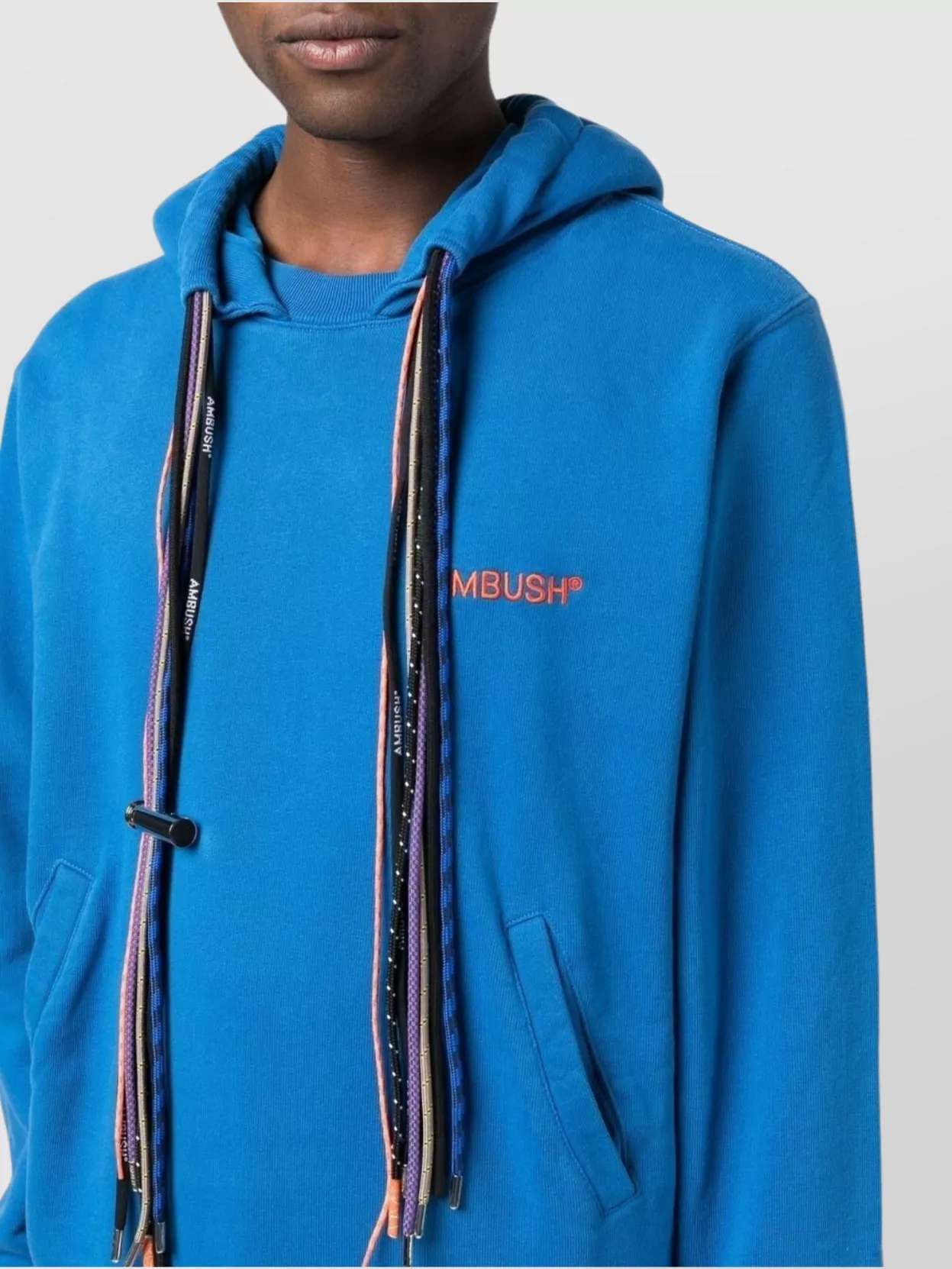 Ambush Logo Cotton Hoodie With Drawstring Hood