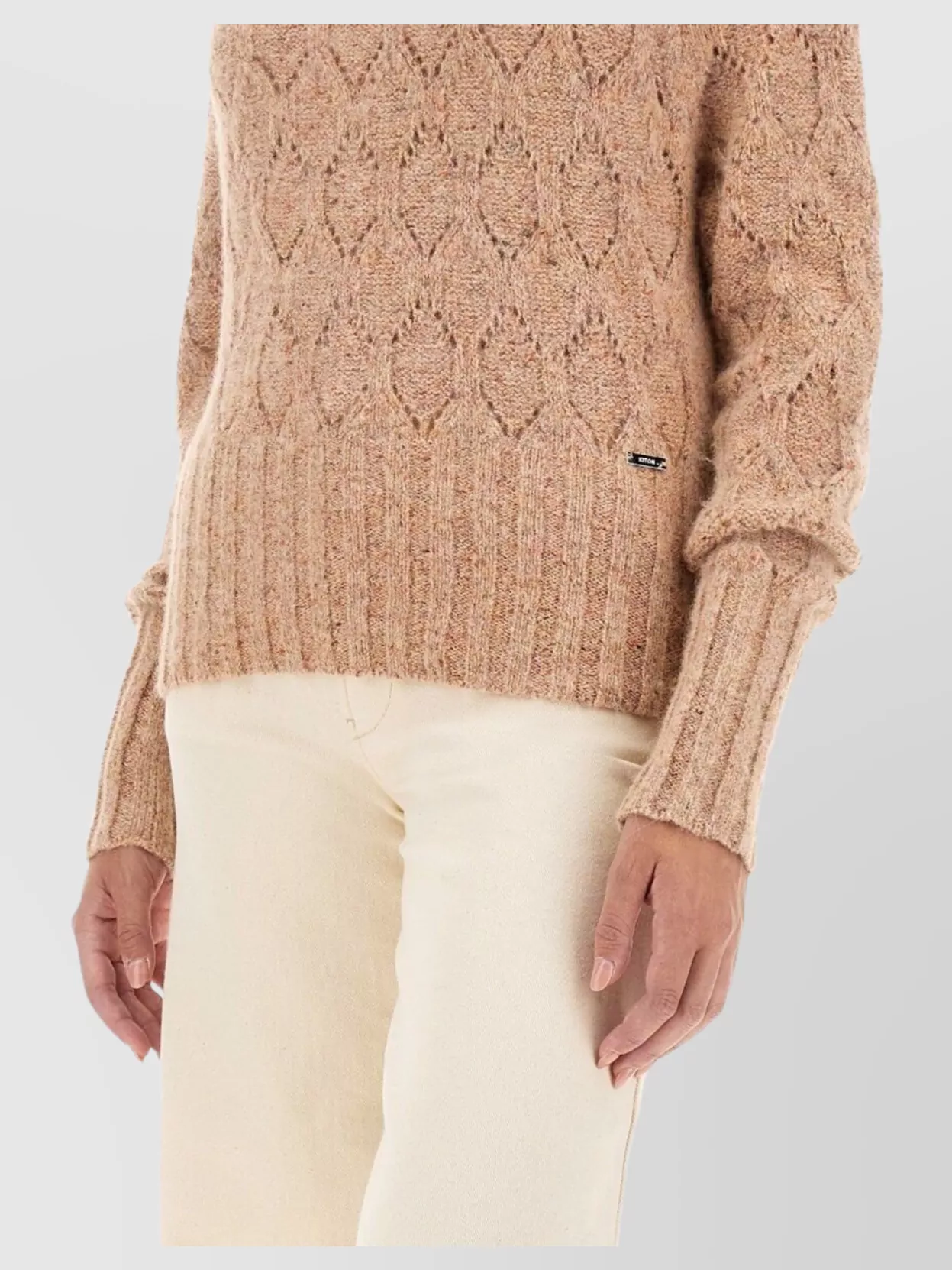 Kiton Textured Knit Turtleneck Shirt With Ribbed Finish
