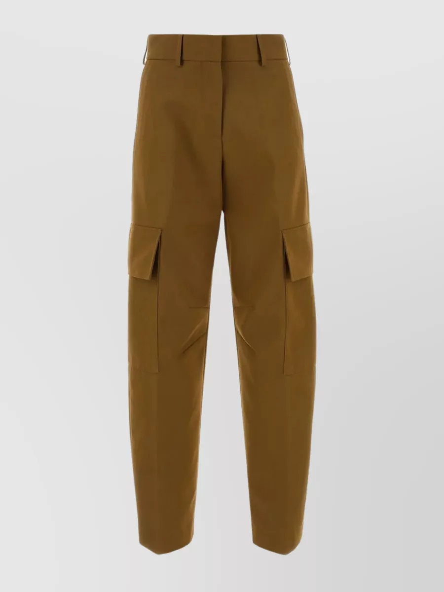 Shop Palm Angels Waist Belted Cargo Pant In Brown