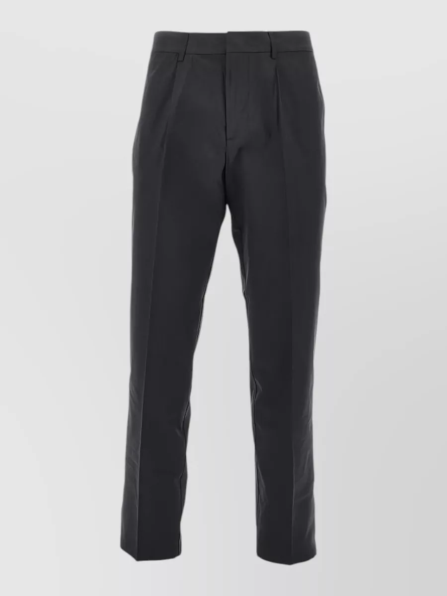 Emporio Armani cotton pleated tailored trousers