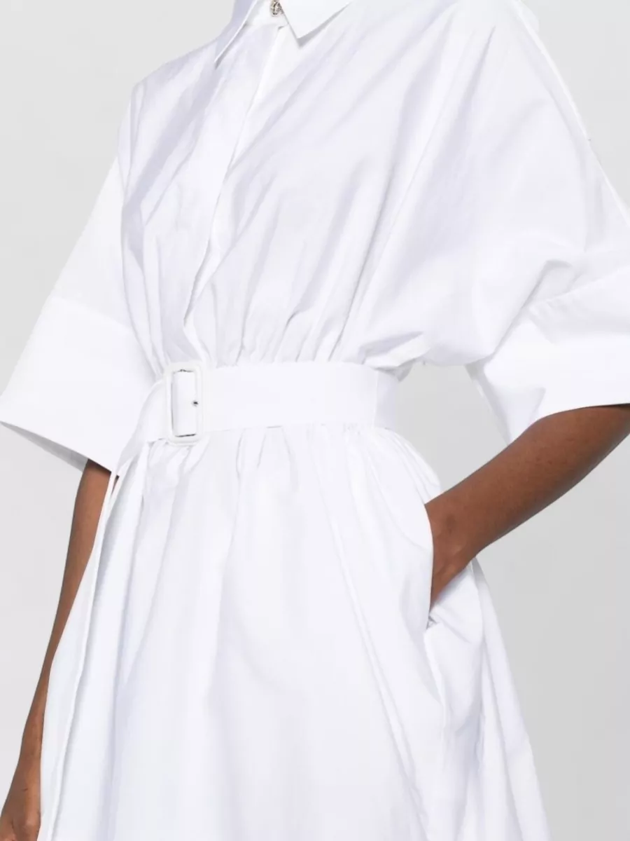Givenchy Cotton Shirt Dress Short Belted Waist