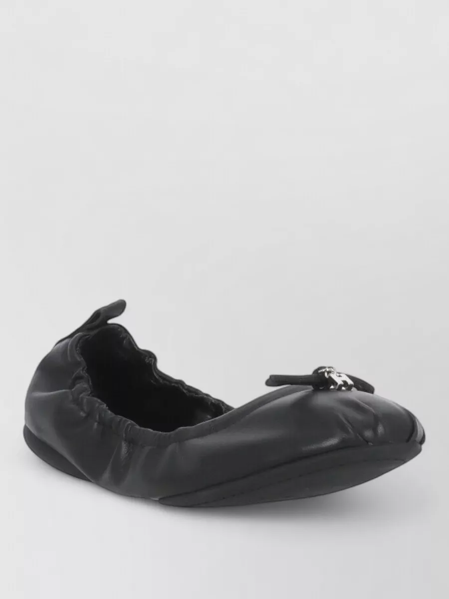 Hogan leather lace-up ballet flats