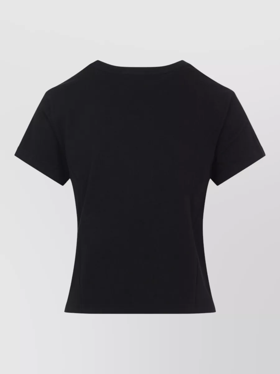 Agolde Adine Crew Neck Short Sleeve T-shirt In Black