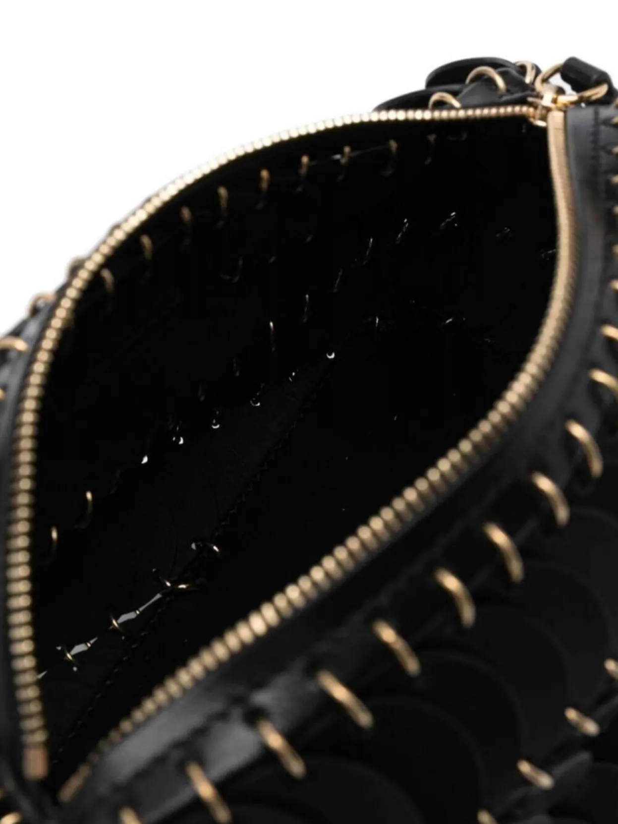 Paco Rabanne Crossbody Chain Strap Textured Satchel Bag