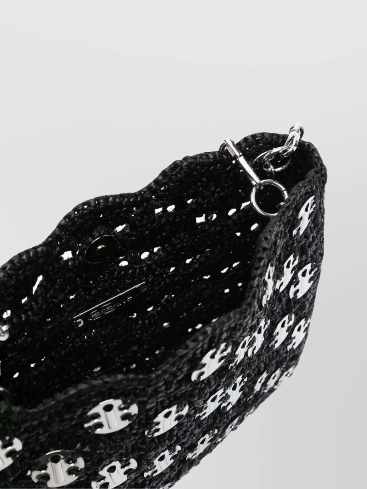 Rabanne Chain Strap Shoulder Bag With Scalloped Edge