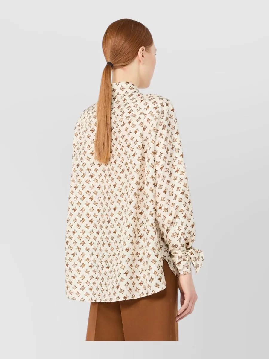 Max Mara Silk Printed Oversized Shirt