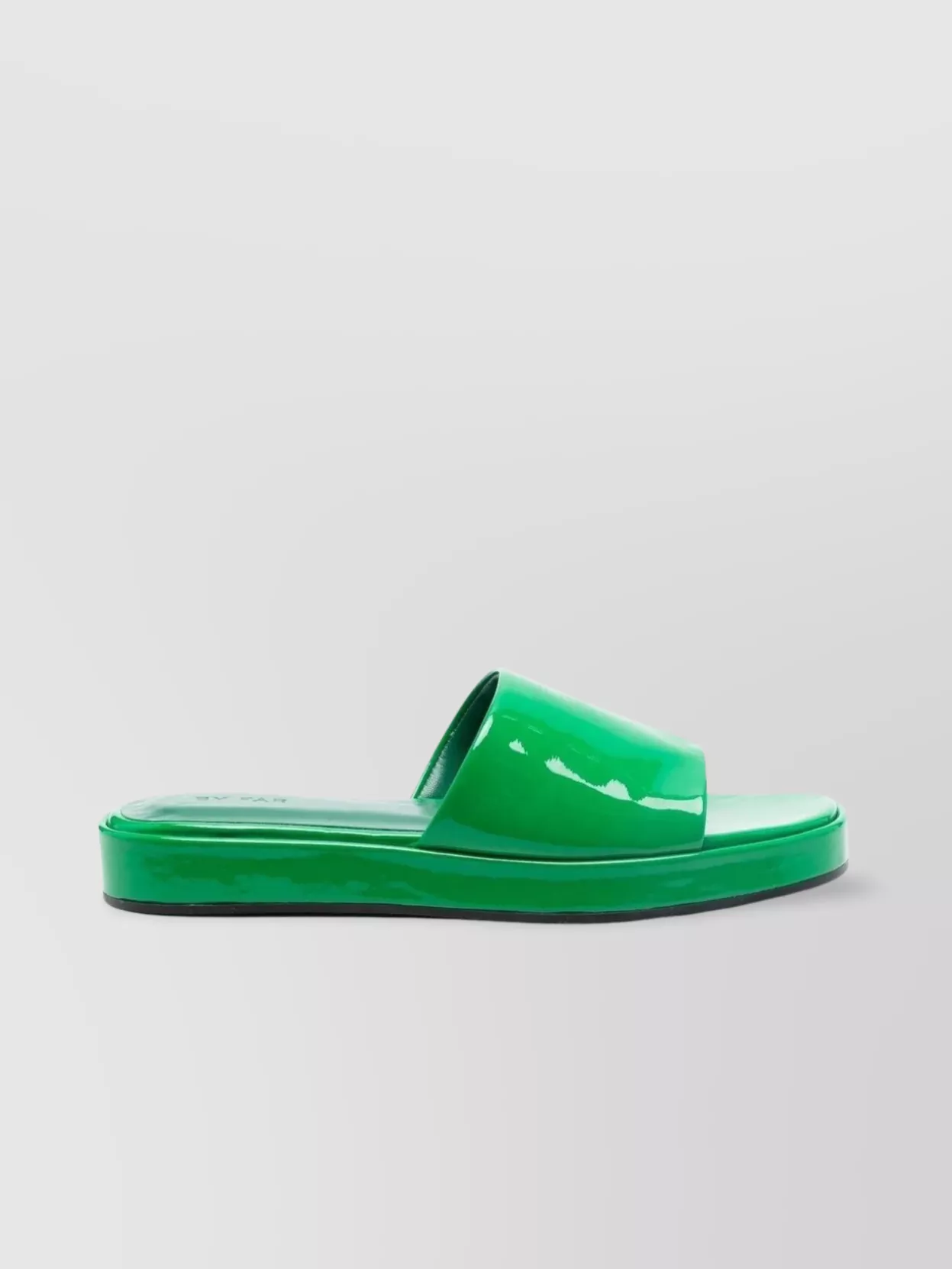 BY FAR CALA PATENT FINISH MULES