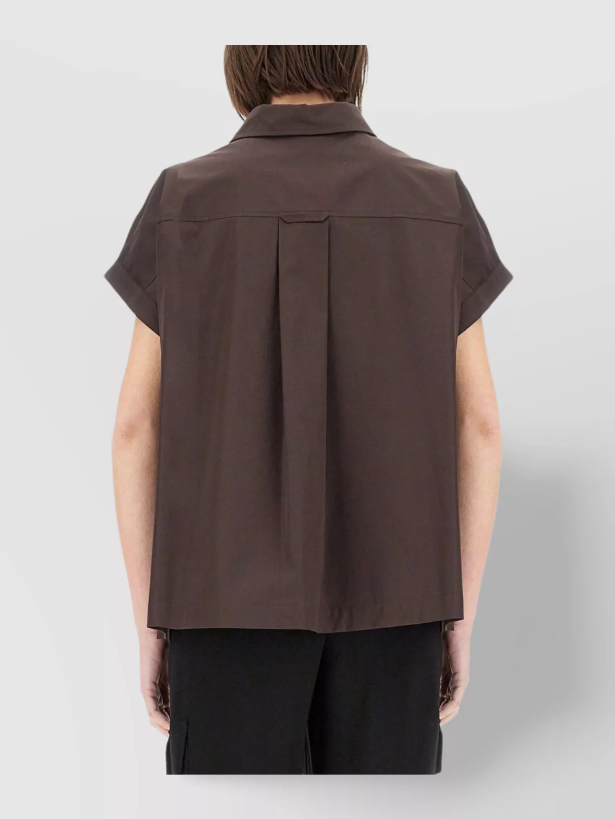 Aspesi Boxy Collared Pleated Short Sleeves Shirt