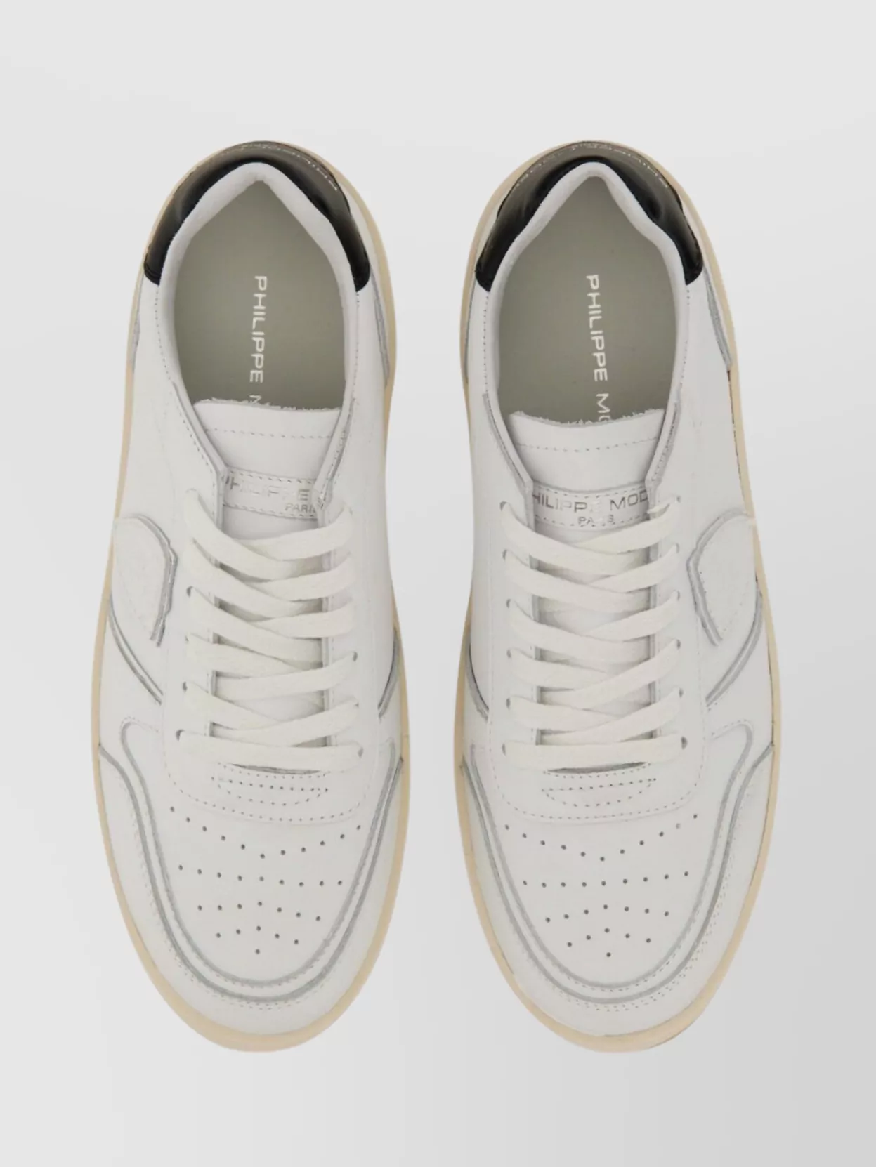 Philippe Model Perforated Detailing Sneaker With Contrast Heel