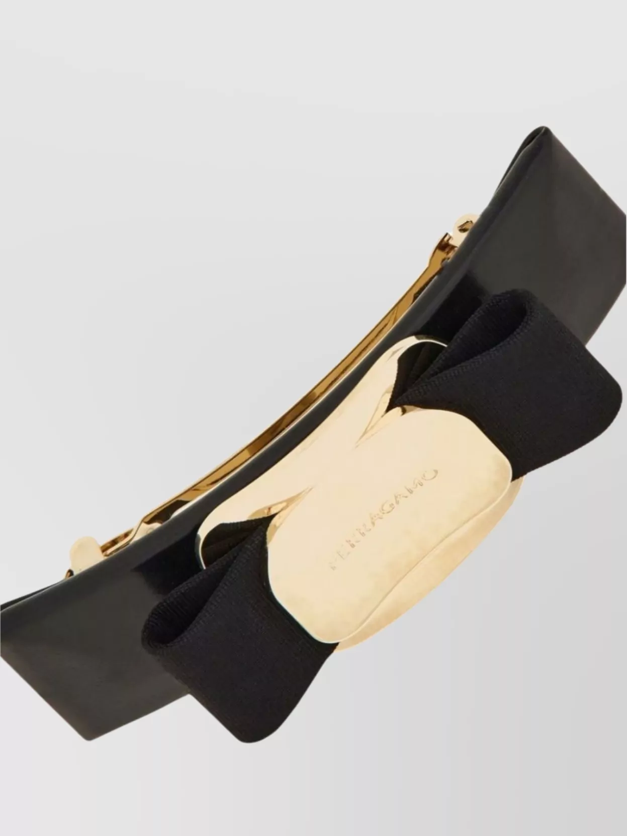 Ferragamo Bow Lambskin Rectangle Hair Clip