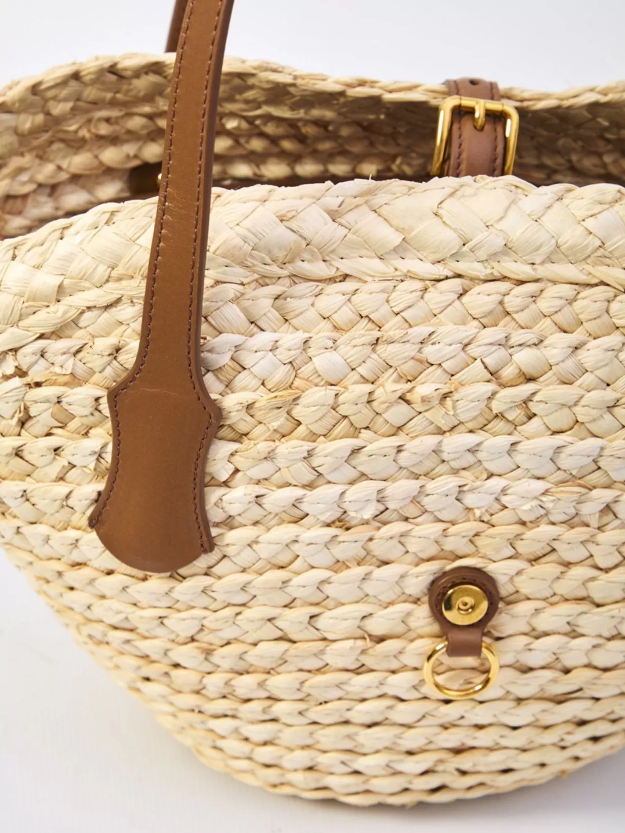 Dolce&Gabbana Capri Straw Tote Bag With Leather Handles