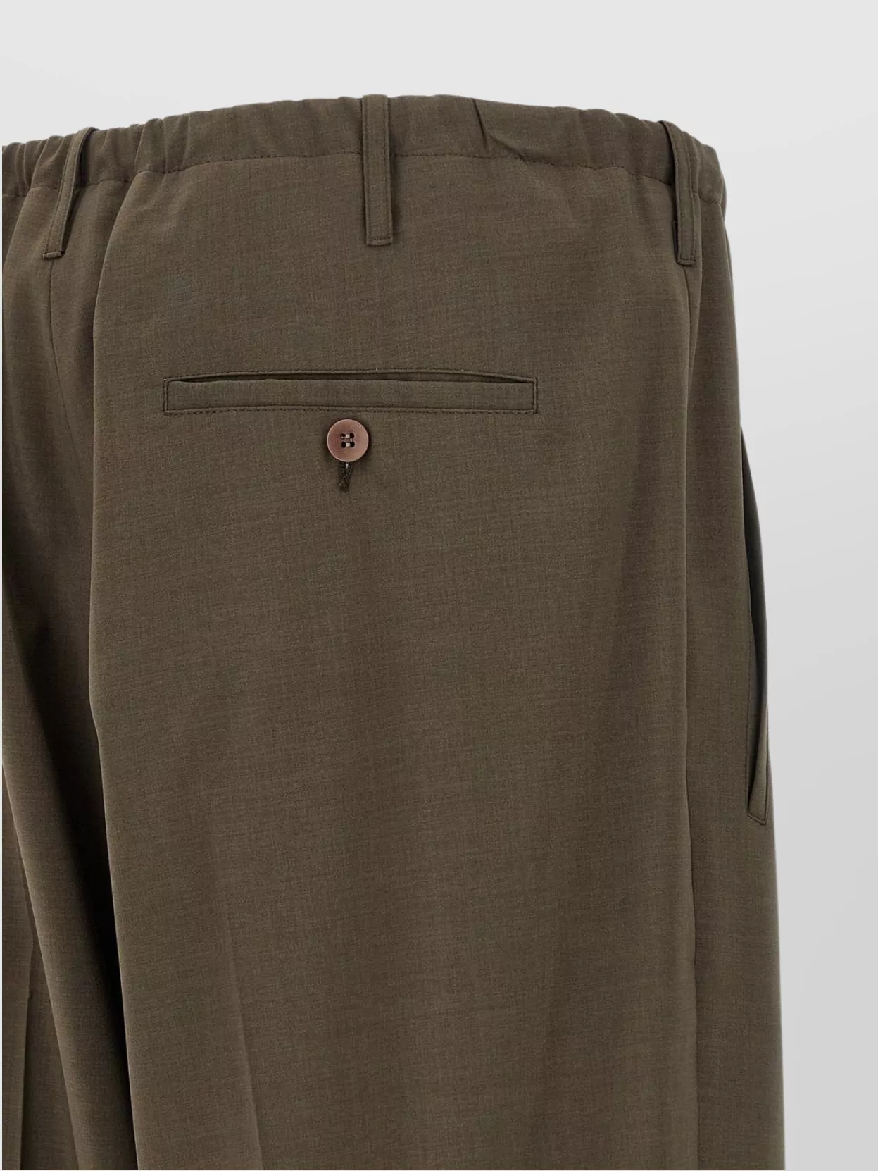 Magliano Elastic Waistband Cuffed Hem Trousers