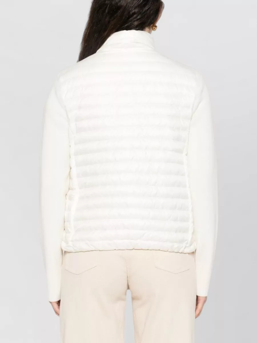 Moncler Down Quilted Zip-Up Cardigan
