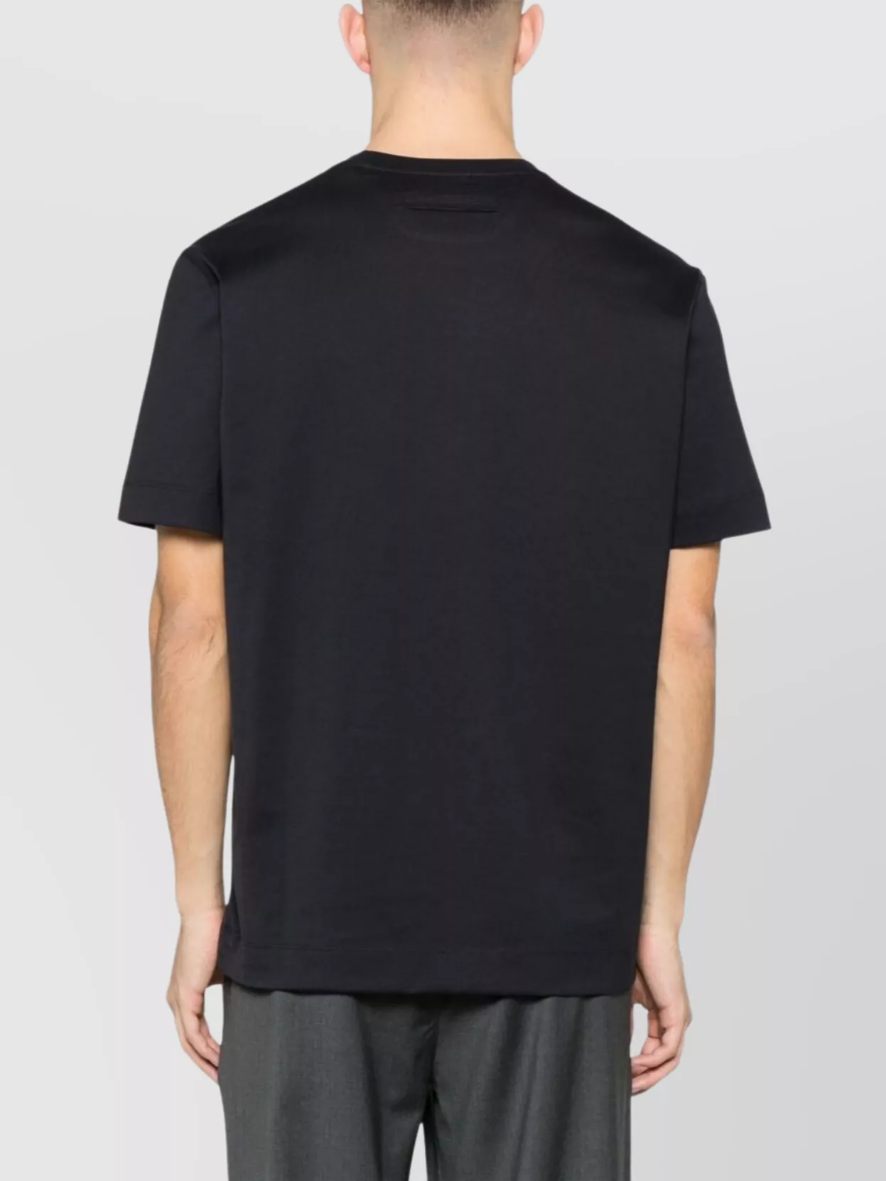 Shop Zegna Basic Crew Neck Cotton T-shirt In Black