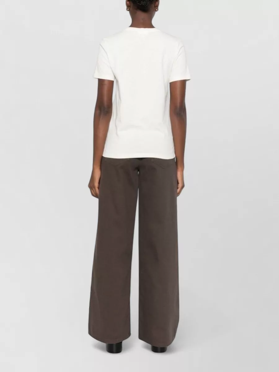 Maison Kitsuné Cotton Fox Head Regular-Fit Ribbed Crew-Neck Short-Sleeve T-Shirt