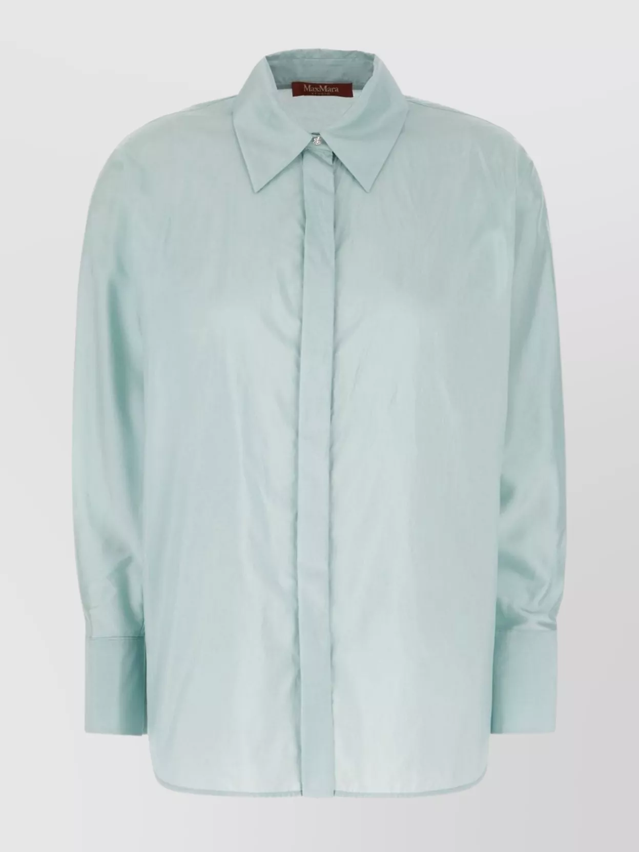 Max Mara Light Blue Polyester Blend Shirt