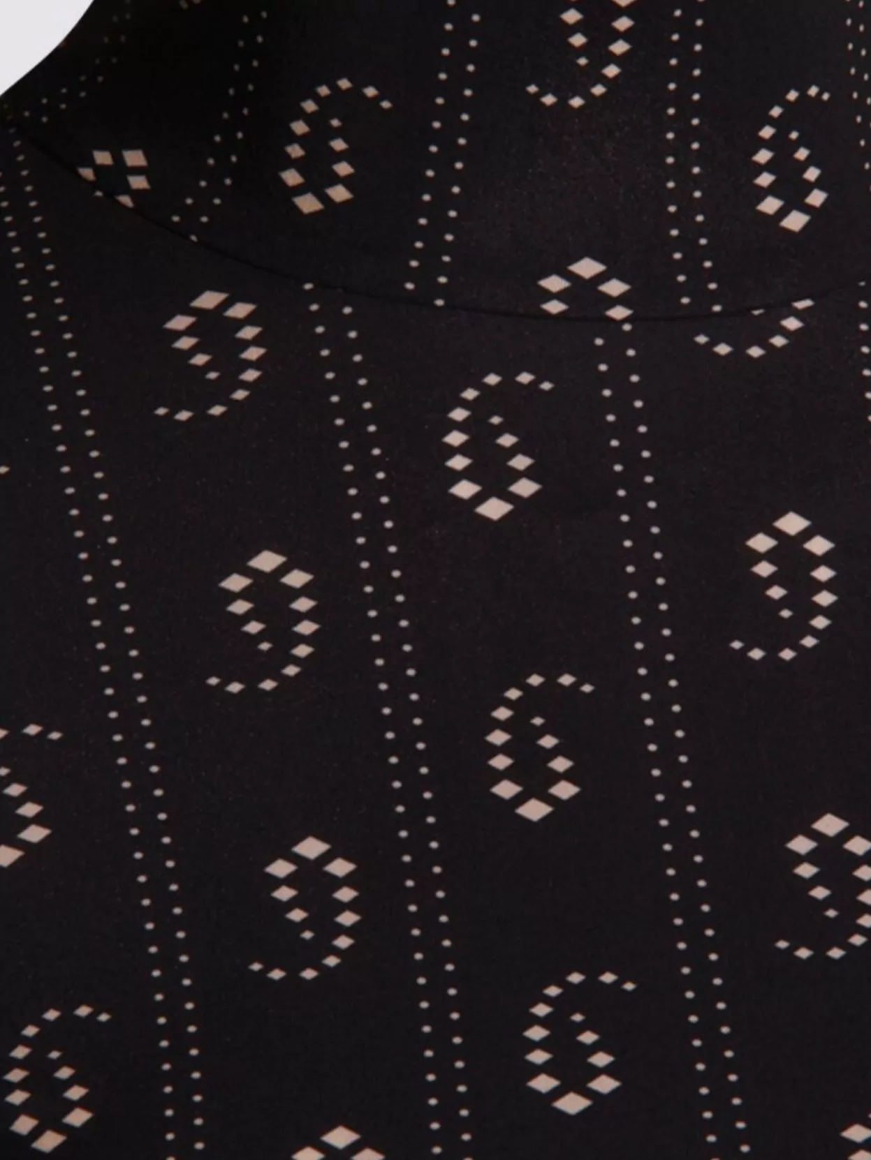 Tory Burch Turtleneck Long Sleeve Fitted Patterned Top