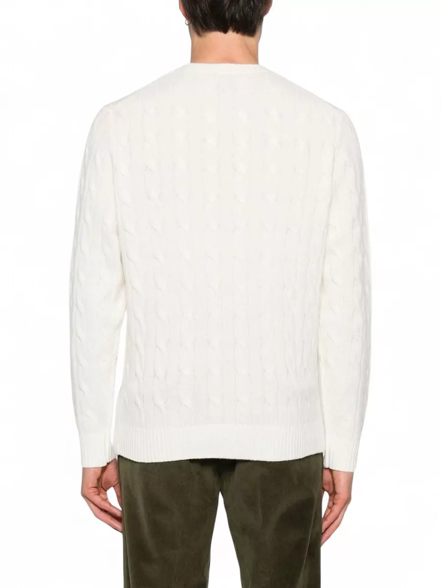 Mc2 Saint Barth Cable Knit Crew Neck Polo Shirt