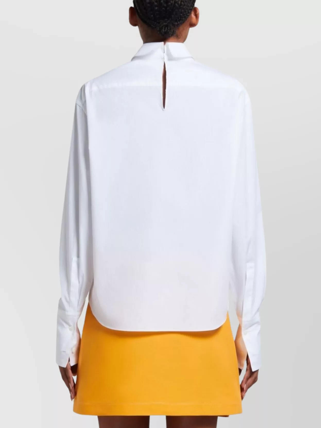 Marni Collared Neck Long Sleeves Ruffle Detail