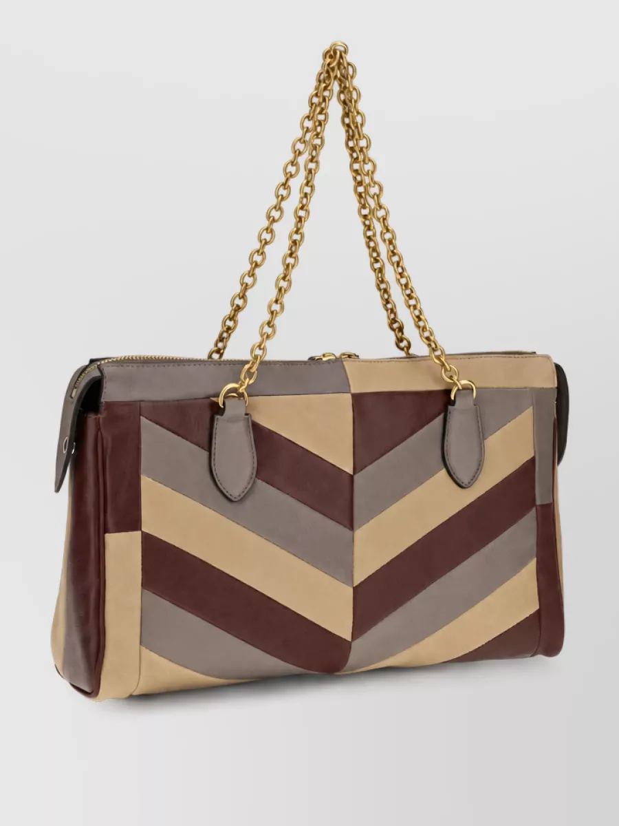 Valentino Garavani Panthea Medium Leather Clutch Bag