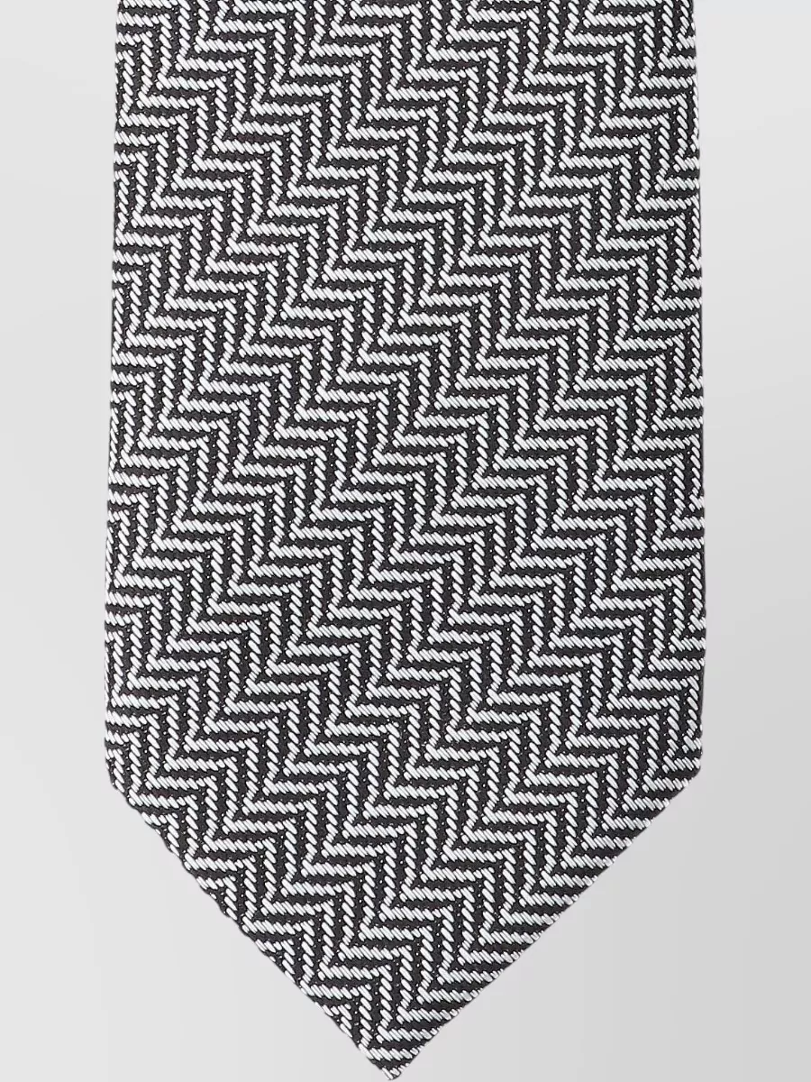 Tom Ford Chevron Pattern Tie Standard Width Pointed Tip