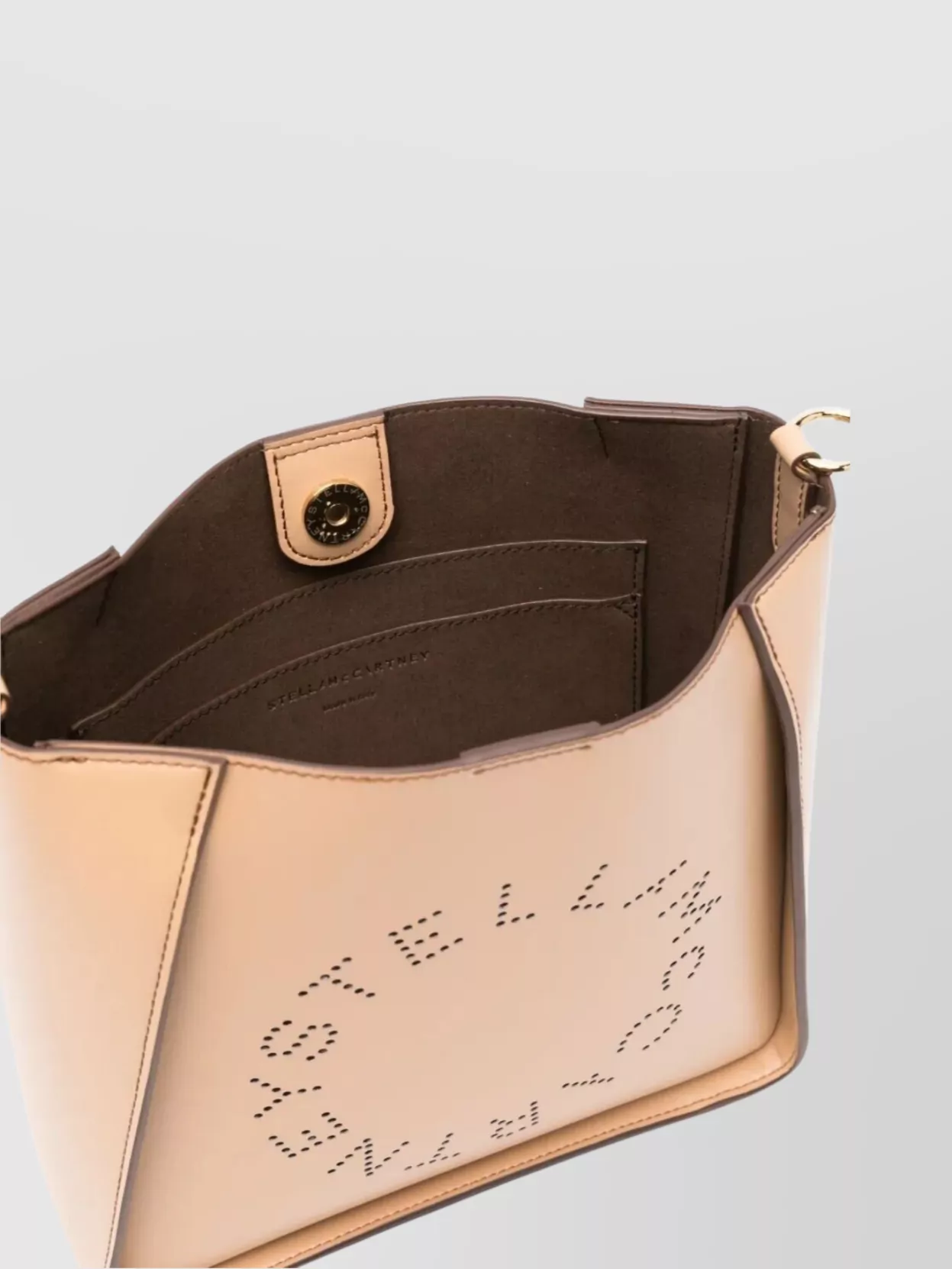 Stella Mccartney Circle Logo Perforated Crossbody Bag