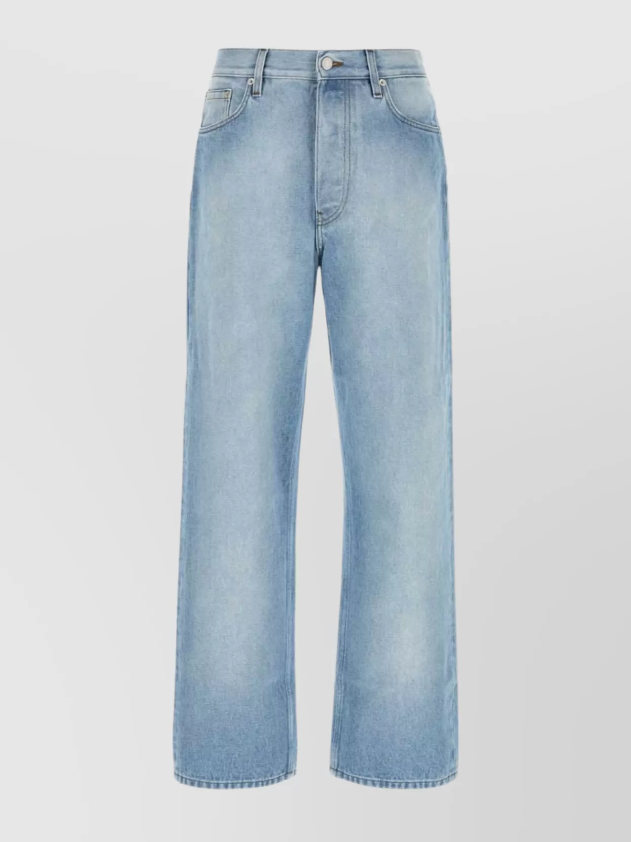 Dries Van Noten Five-pocket Denim Trousers Featuring Belt Loops In Blue