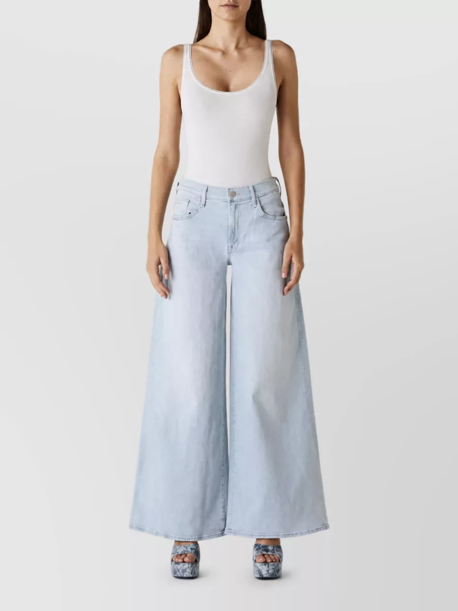 Mother Cropped Straight-Leg Denim Jeans