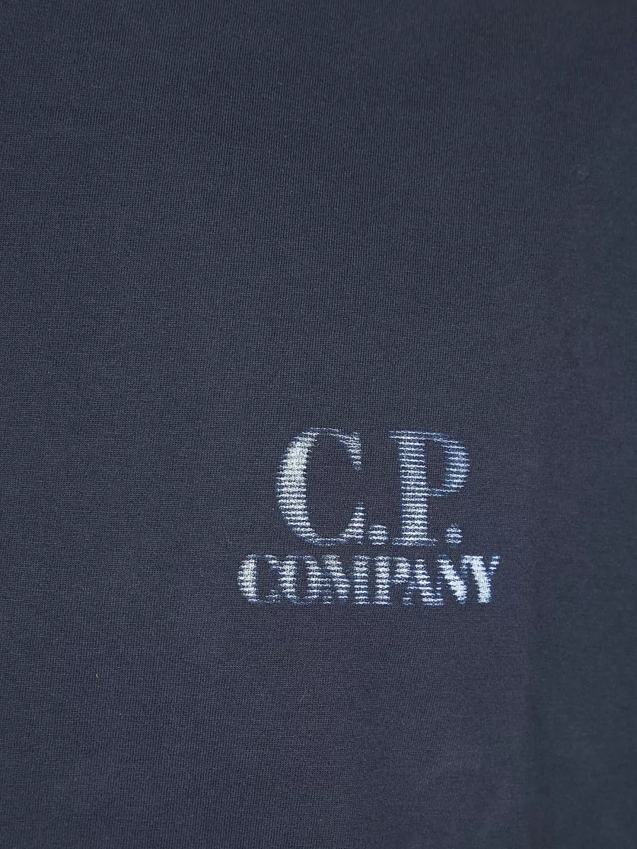 C.p. Company Ribbed Crew-Neck Logo-Print T-Shirt
