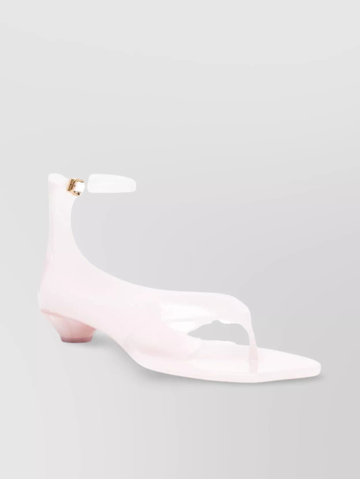 Chloé Strap Sandals Toe Transparent Design Ankle In White