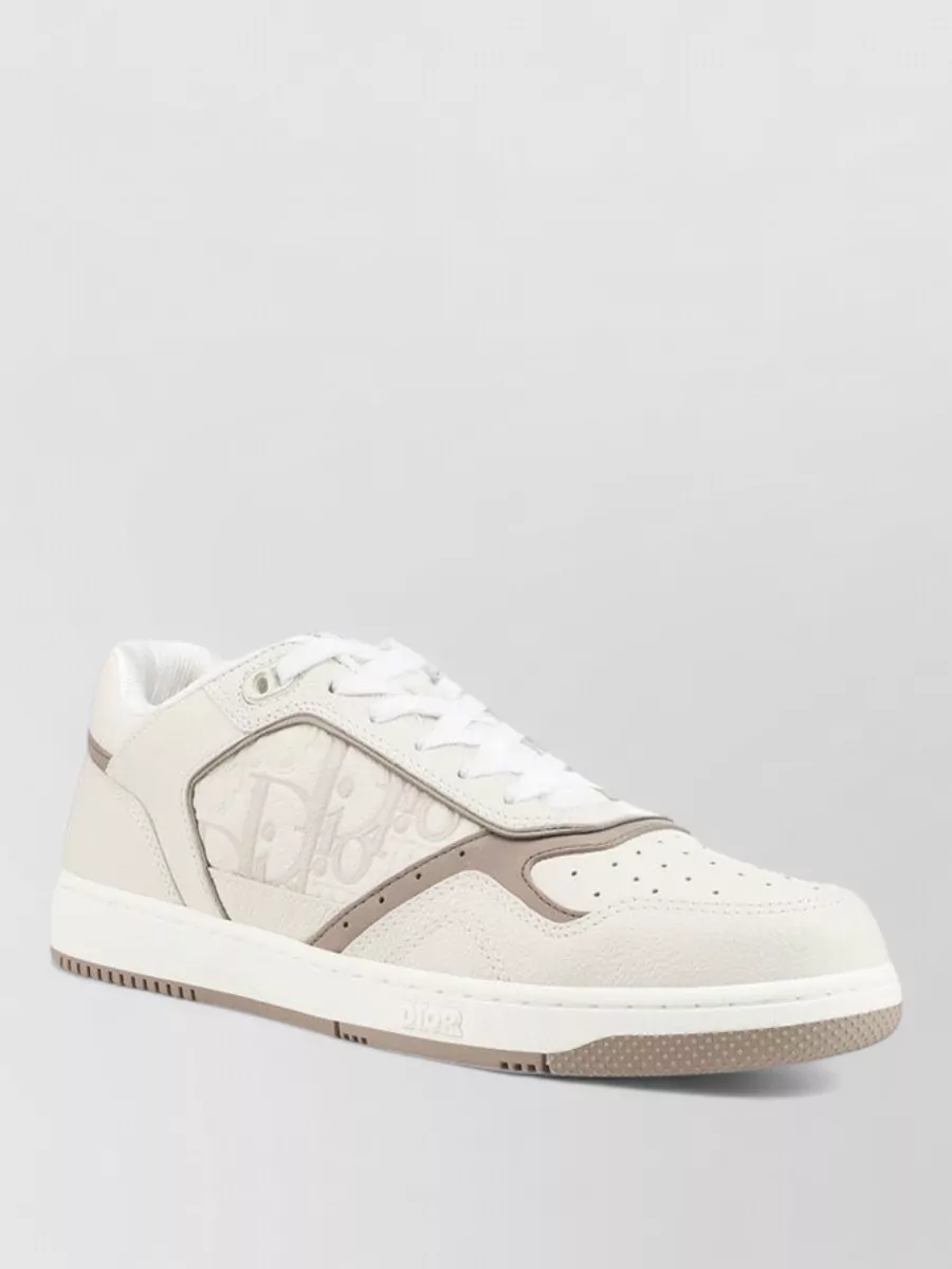 Christian Dior Leather Lace-Up Sneakers