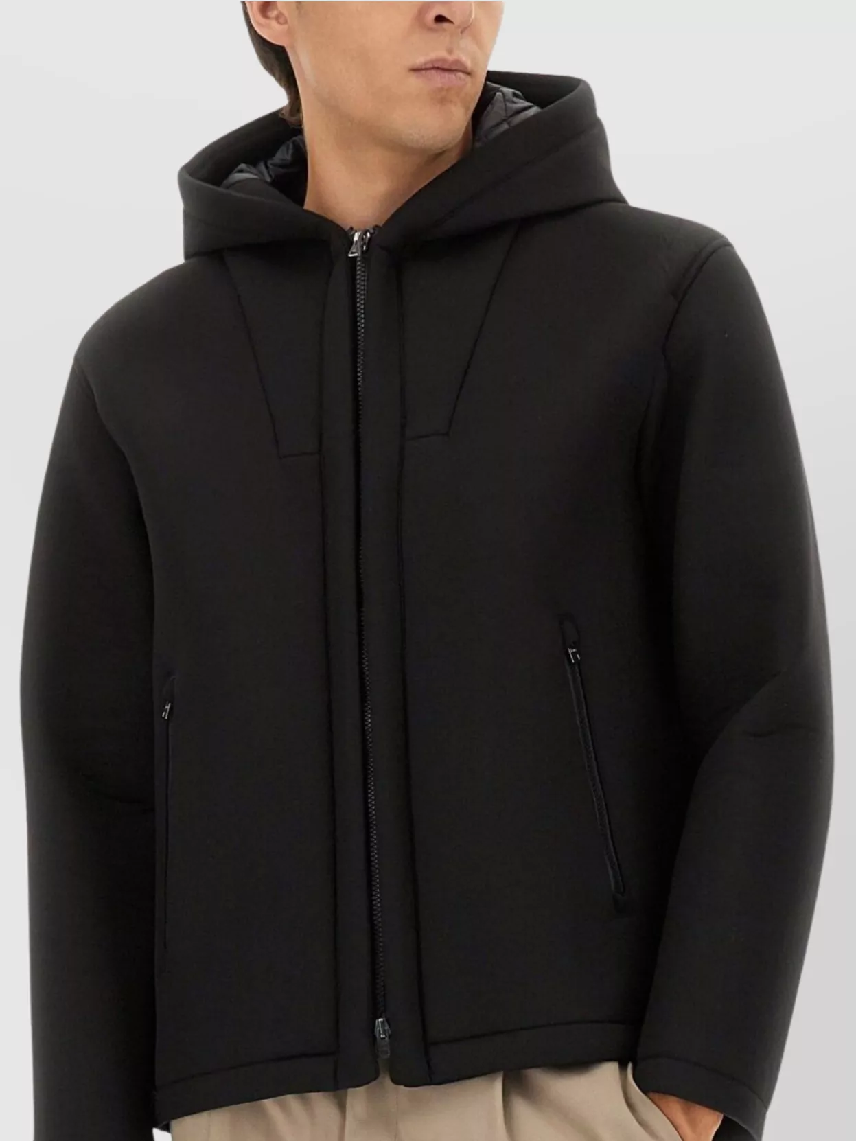 Herno Water-Resistant Jacket With Hood And Pockets