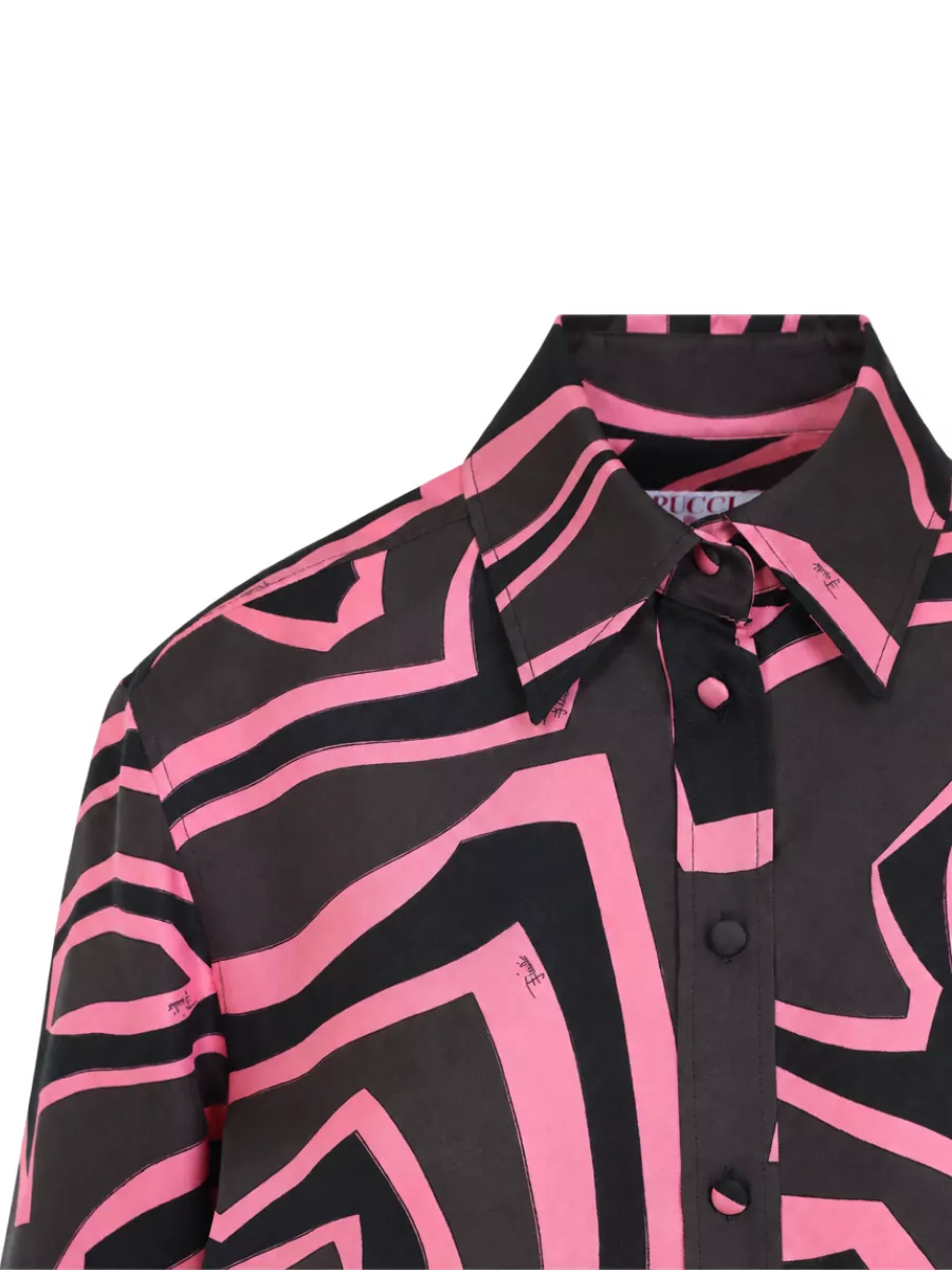 Pucci Silk Printed Long-Sleeve Shirt