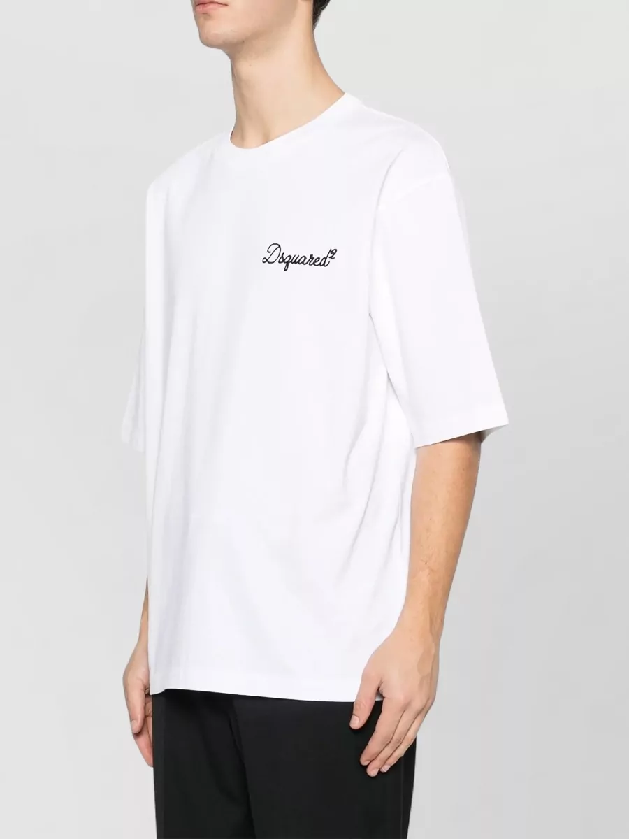 Dsquared2 Crew Neck Short Sleeve Straight Hem T-Shirt