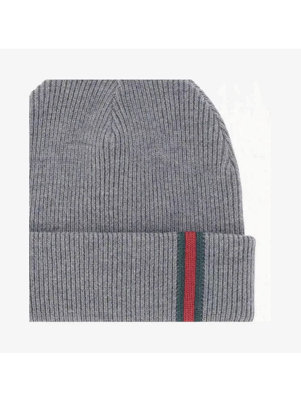 Gucci Ribbed Wool Hat Featuring Web Design