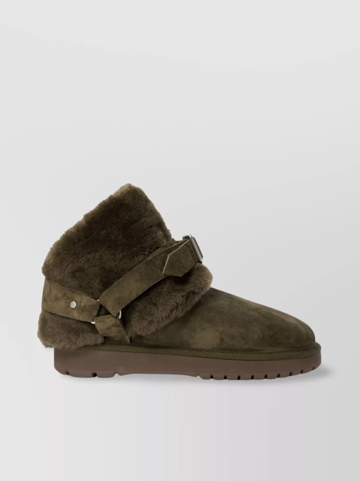 BURBERRY CHUNKY ANKLE BOOTS BUCKLE STRAP