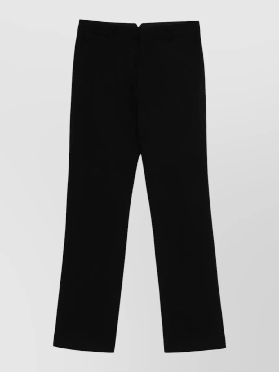 Ami Paris Virgin Wool Straight-Leg Trousers