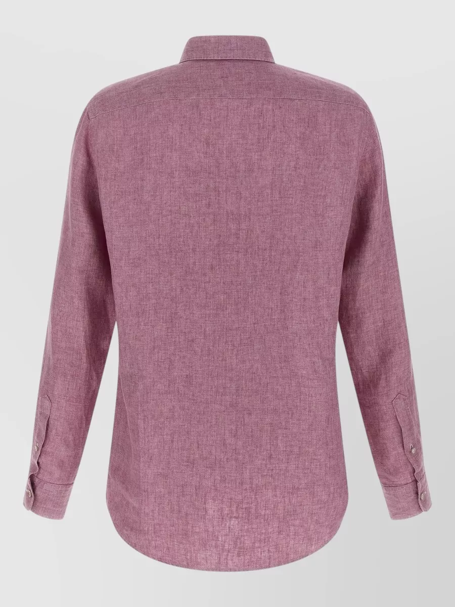 Zegna Linen Long-Sleeve Polo Shirt