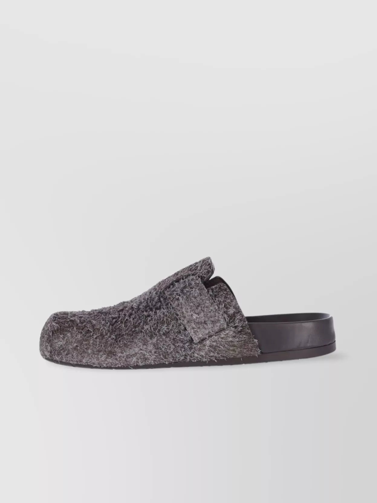 Loewe Buckle Detail Open Back Textured Finish Slippers In Multi