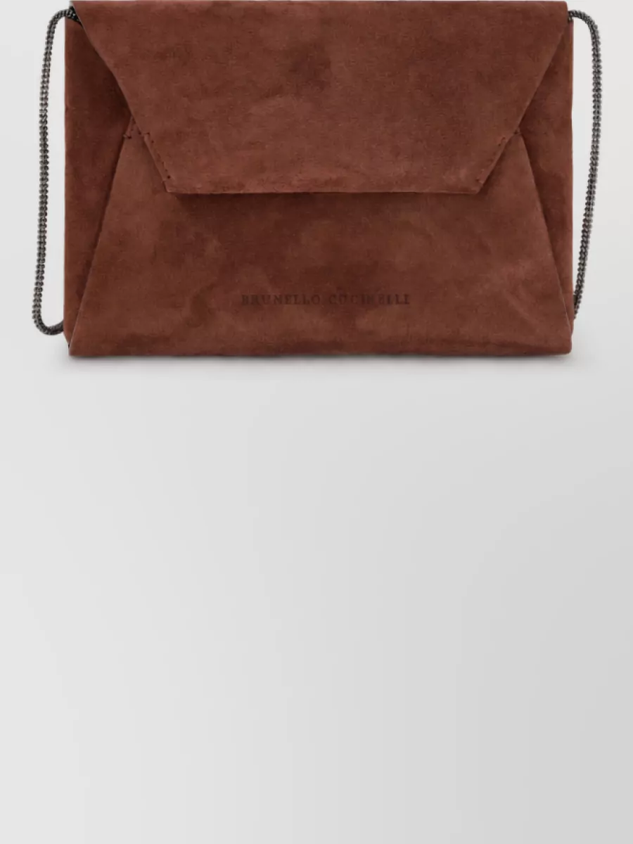 Brunello Cucinelli Suede Clutch Bag