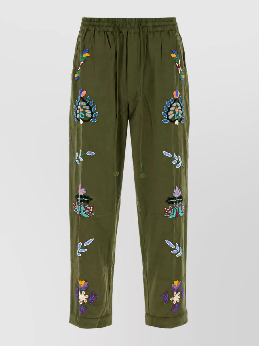 Baziszt cotton loose-fit trousers