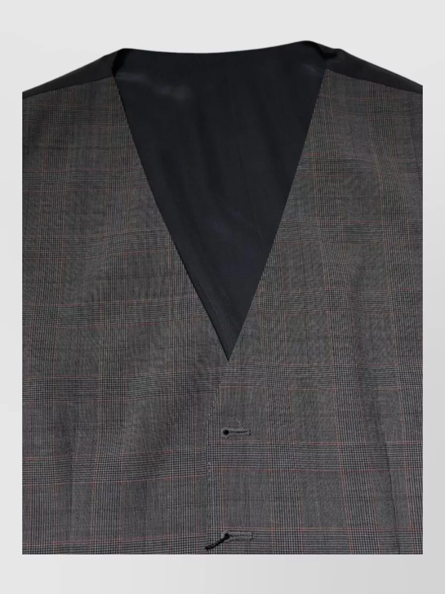 Dolce&Gabbana Virgin Wool Checked Waistcoat