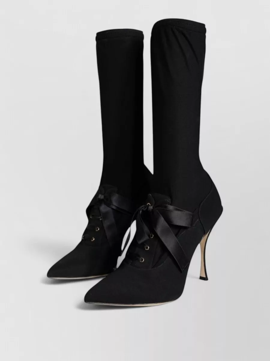 Dolce&Gabbana mid calf stiletto sock boots