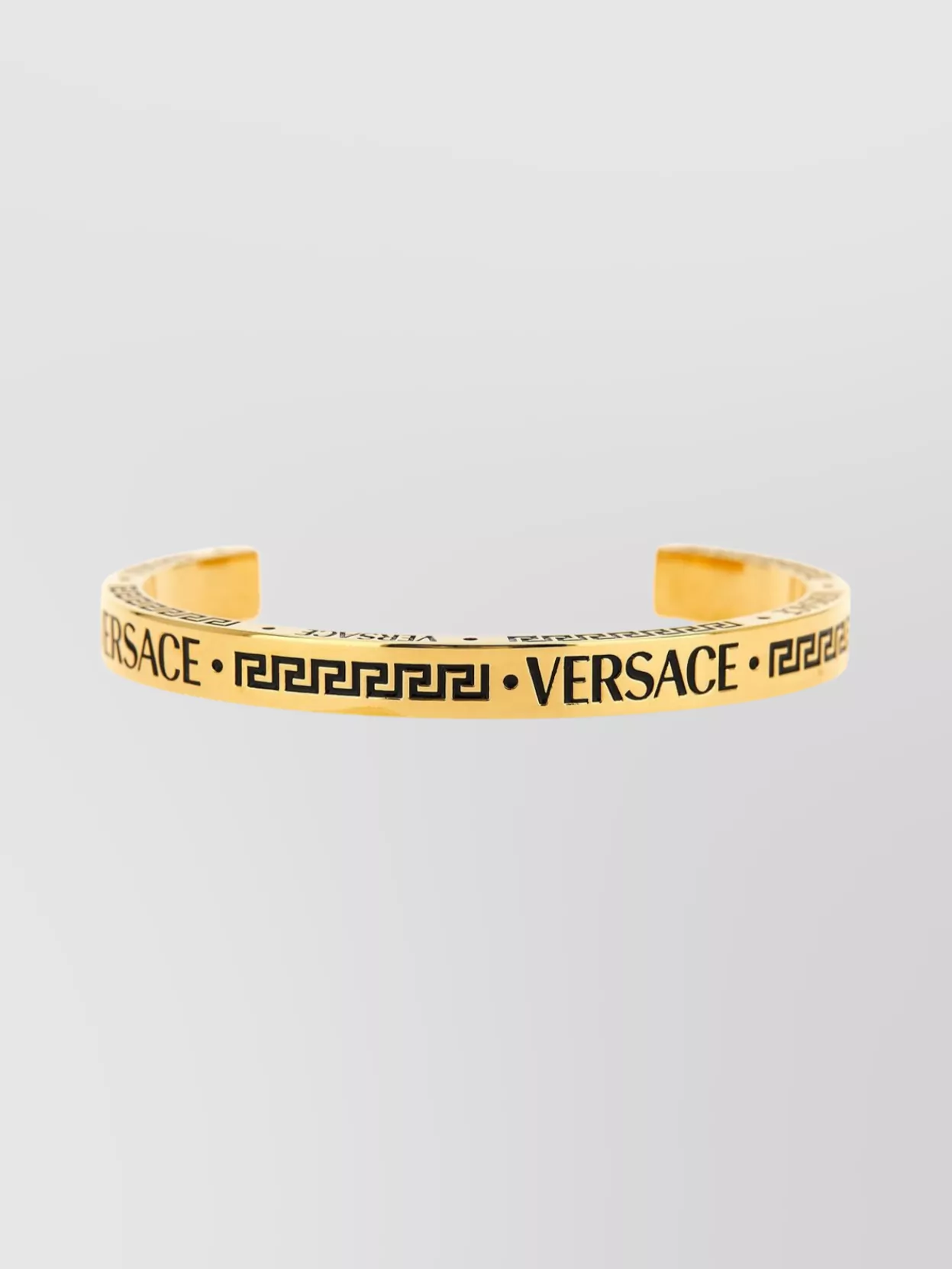 Versace Greek Key Pattern Open Cuff Bracelet