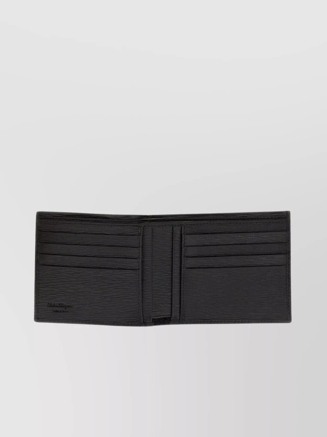Ferragamo Textured Bi-Fold Wallet Gancini