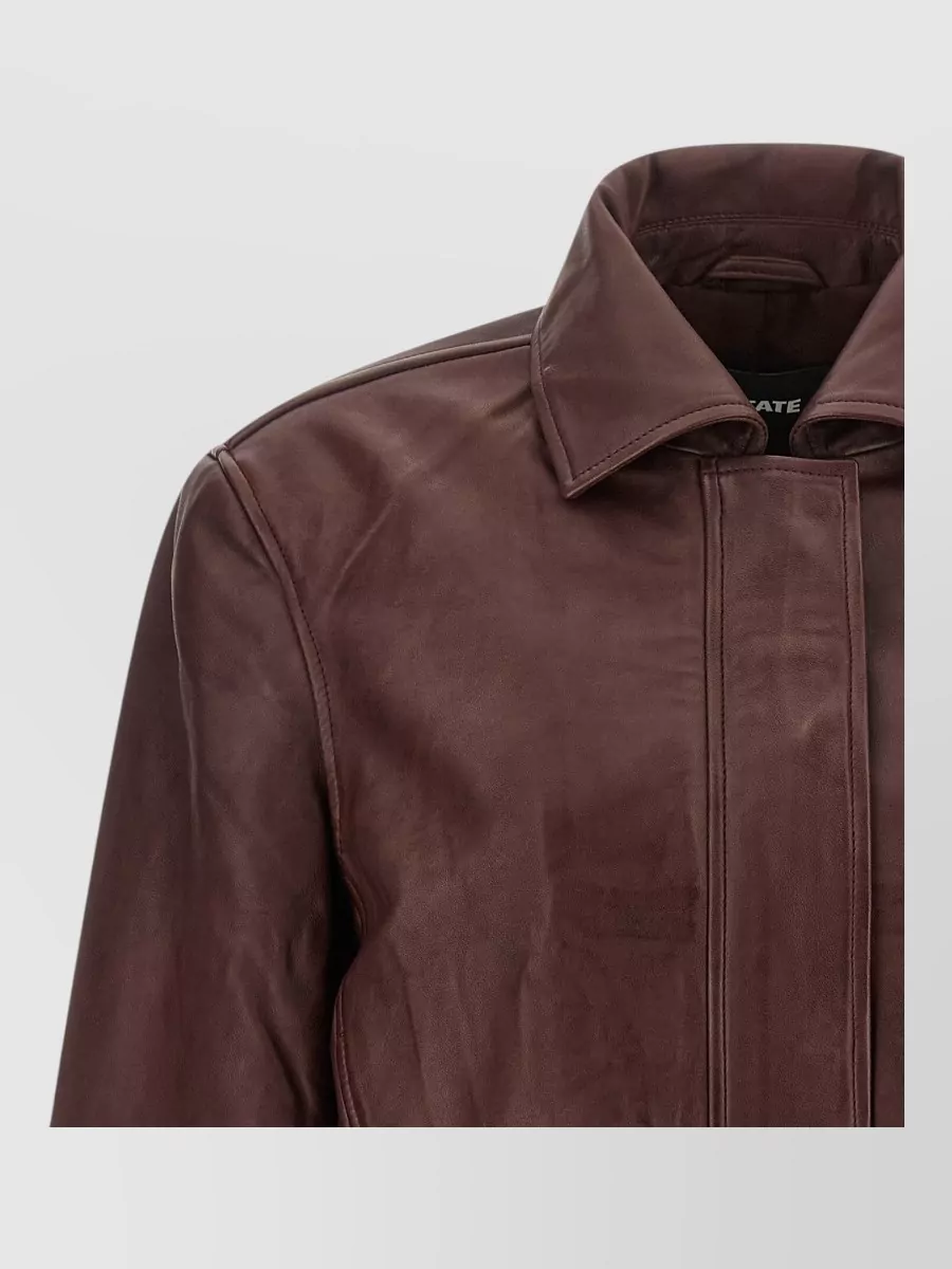 Rotate Birger Christensen Leather Single Breasted Coat