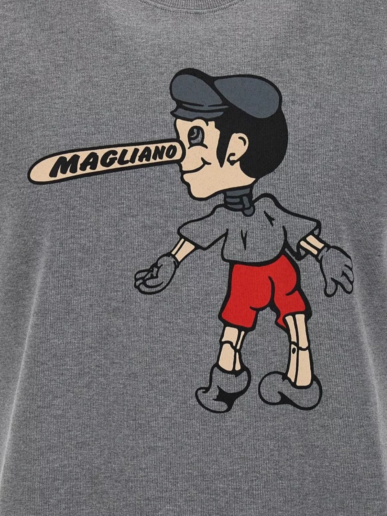 Magliano Graphic Print Crew Neck Sleeveless Top In Grey