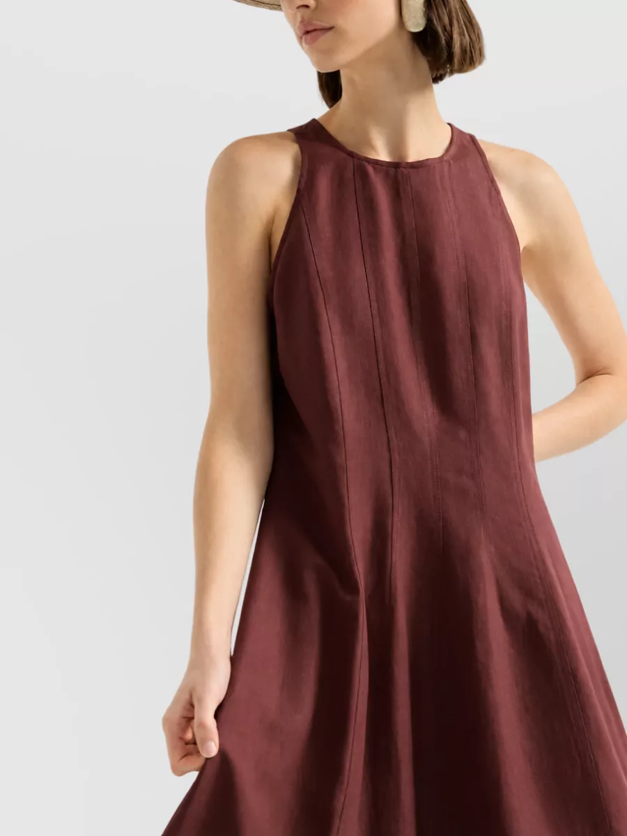 Brunello Cucinelli Viscose Linen Maxi Dress